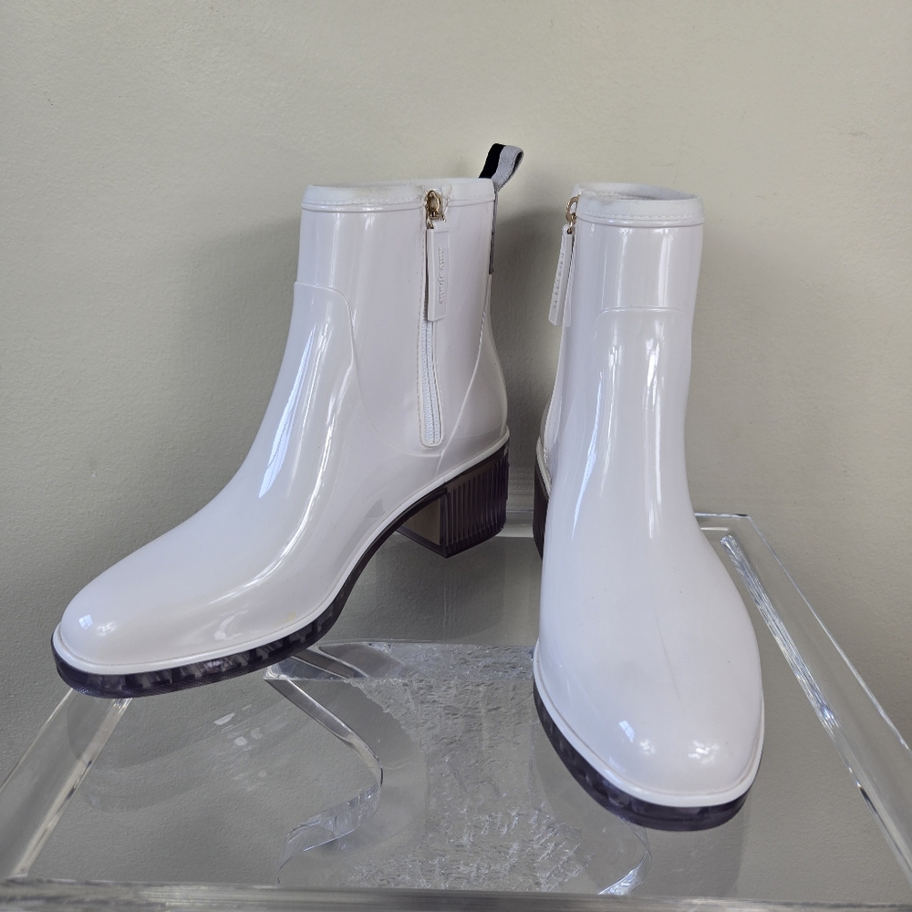 Kate Spade Rain Boots Womens Size 9 White Puddle Short